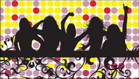 Femme modle silhouette vecteur matriel