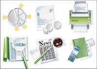 Crayons, des documents, des tlphones mobiles, loupe, montres