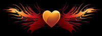 Heart-shaped ailes vecteur