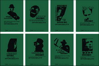 People silhouettes matriel vecteur Movie Cards