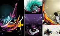 dj, haut-parleurs, micro, guitare