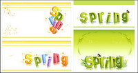 primavera tridimensional alfabeto vector patrn de carcter