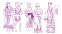 Chinois traditionnel costume Vector