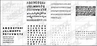 9, en particulier le vecteur matriel Alphabet anglais