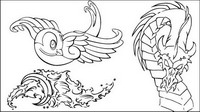 Swallow, des vagues, des dragons, lotus, voile, Tiger