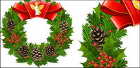 Des guirlandes de Noël, les feuilles