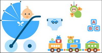 Jouets pour bbs vecteur