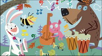 Animal Concert matriel Vector