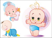 Cute baby matriel Vector