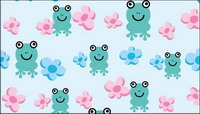 Compensation du blanc des fleurs grenouille vectorielle
