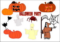 Halloween, les fantômes, des citrouilles, des araignes, les chauves-souris, dmons