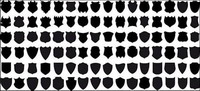 Srie du noir et blanc des lments matriels Vector Design -14 (Shield)