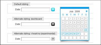 Utilitaire pouvez faire glisser la JS calendrier + code CSS