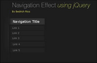 Menu dynamique base sur la forme verticale jQuery (JS + CSS)