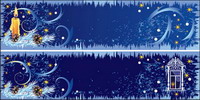 Beautiful decoraciones de Navidad banner Vector material