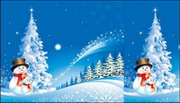 Noël, bonhomme de neige Snow matriel Vector