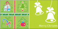 Cute lment de dcoration de Noël vecteur
