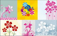 Hand-fleurs peintes Vector