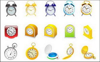 Rveil, horloge et chronomtre vecteur