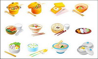 Cuisine chinoise Vector Icons