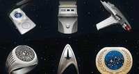 La nave espacial, insignias, paga el icono de la pistola de luz