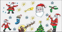 Peints  la main de Noël Cartoon Vector