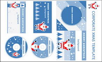 Santa Claus CD plantilla de vectores