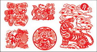 papier dcoup Nouvel An chinois