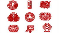 Papier dcoup - Poissons