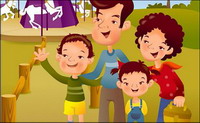 iClickart Cartoon vecteur famille illustrateur matriel-8