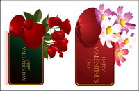 Saint-Valentin fleurs pour la fte des cartes vectorielles