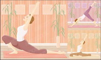 Homme Vector yoga exercice