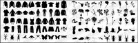 T-shirt, pantalon, des fleurs, des plantes, des insectes vecteurs matriels