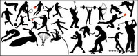 Saut en hauteur, le soccer, le basketball, le tennis, le baseball, plonge, parachutisme, l