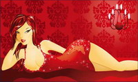 Wall vecteur modle femme