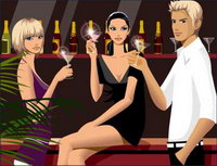 Bar collecte occasionnelle des hommes et des femmes boivent de l