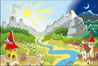 Le soleil, la lune, les volcans, les châteaux, la voile