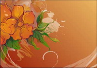 Peints  la main les fleurs matriel Vector-2