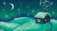 Moonlight neige Cartoon