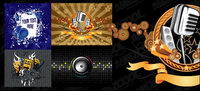Vector illustrations thme du matriel de musique