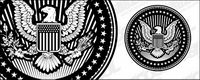 Europenne et American Eagle style pictural circulaire vecteurmaterial