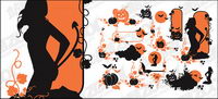 Halloween thme vecteur modle matriel