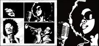 Noir et blanc des personnages vecteur matriel