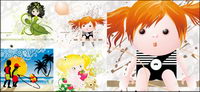 Vector jolies illustrations matriel des enfants 4