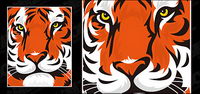 Les ttes de tigre vecteur matriel
