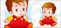 Cute baby vecteur matriel-2