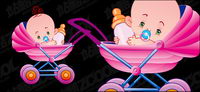Cute baby vecteur matriel-3