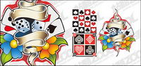 Poker elemento material de vectores