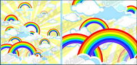 Lovely illustrations vectorielles matriel arc-en-ciel