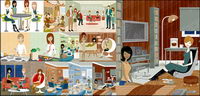 Moderne hommes et les femmes illustration Series-3